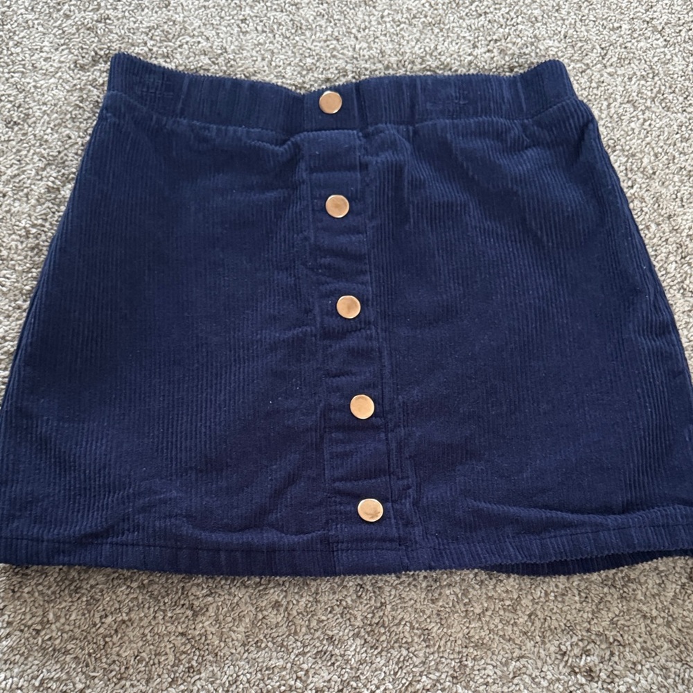 Isaac Mizrahi Dark Blue Corduroy Mini Skirt